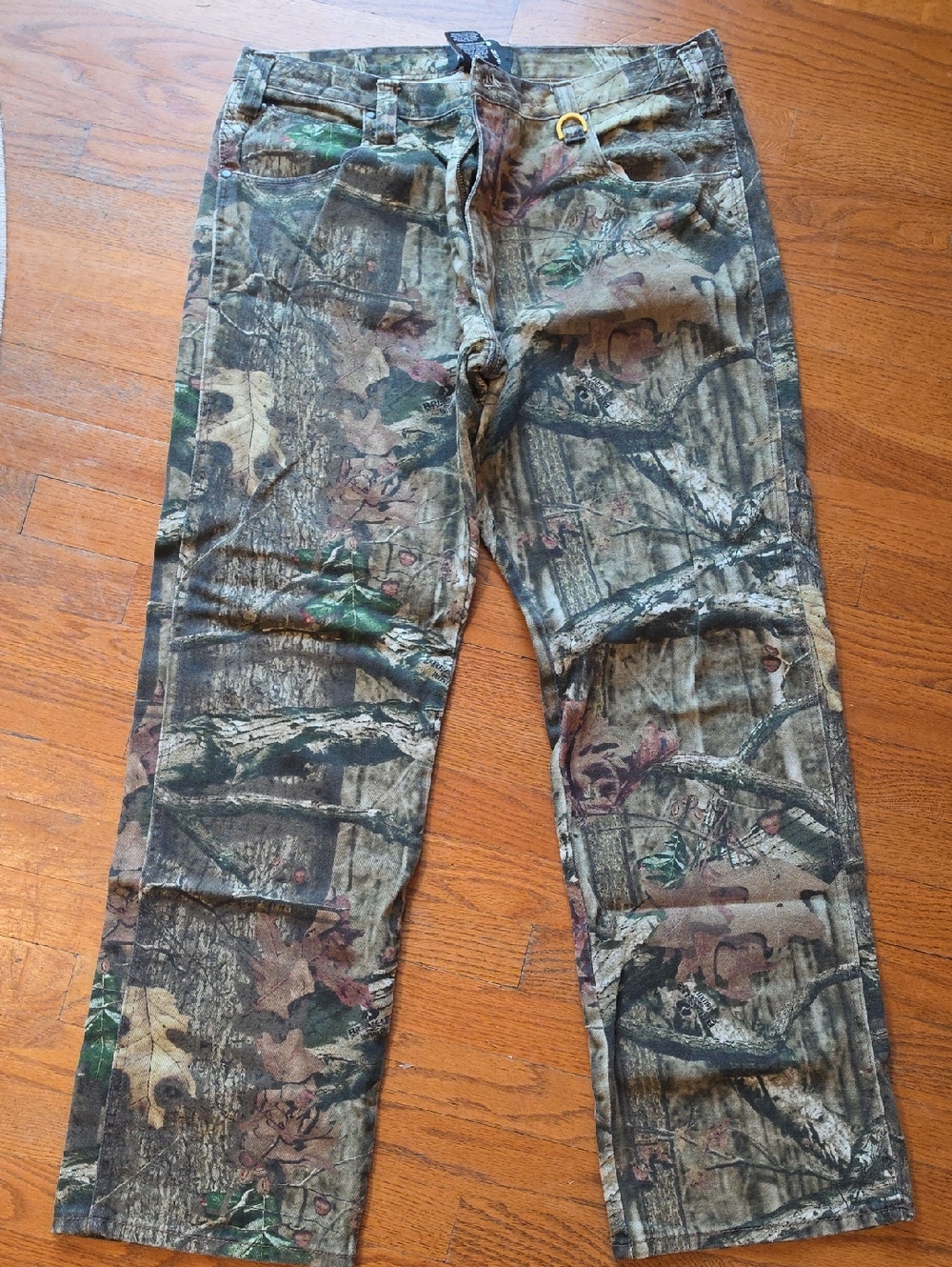 Mossy Oak Men's Straight Camouflage Jeans in Green/Brown